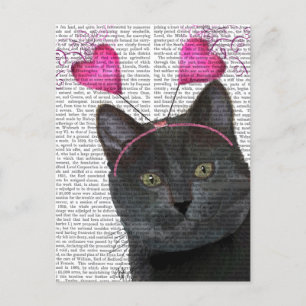 Black Cat Valentine Feiertagspostkarte