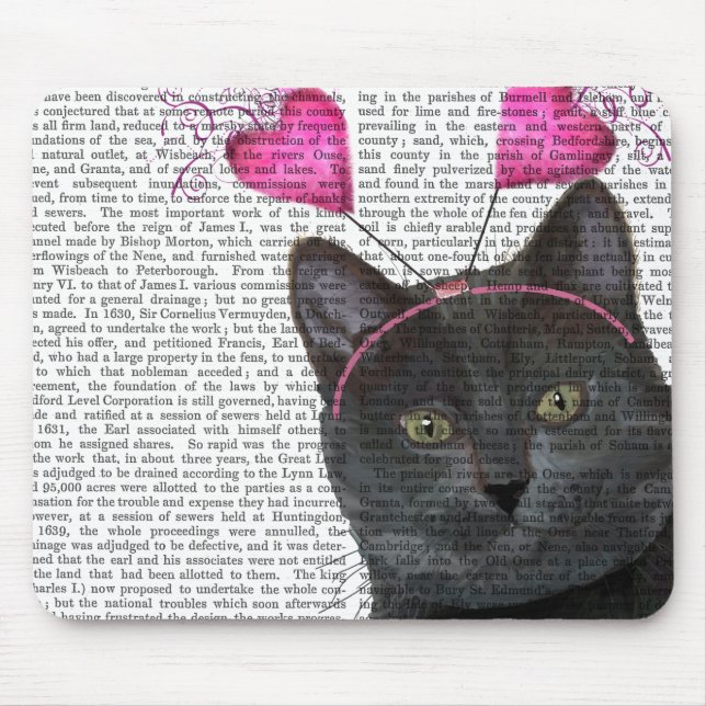 Black Cat Valentine Mousepad (Vorne)