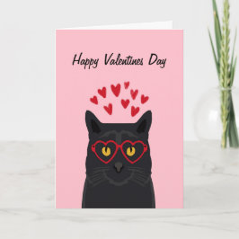 Black Cat Valentines Card Liebe Katzen Feiertagskarte