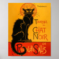Black Cat Vintag Halloween Steinlen Poster
