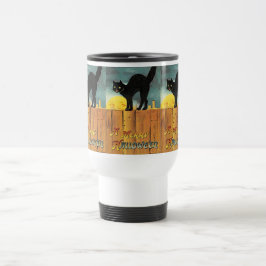 Black Cat Vintag Halloween Thema Tasse