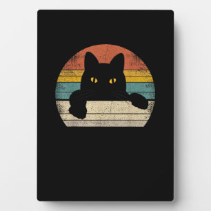 Black Cat Vintag Retro Style - Cats Lover Gift Fotoplatte