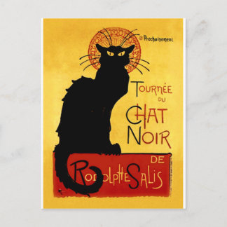Black Cat Vintag Tournée du Chat Noir, Theophile Postkarte