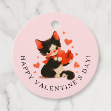 Black Cat Vintage Cat Valentine’s Day