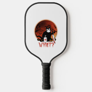 Black Cat Was Cat Muderous T Shirtblack Katze was Pickleball Schläger
