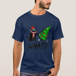 Black Cat Was Weihnachten, Funny Christmas T-Shirt