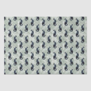 Black Cat Watercolor Seidenpapier