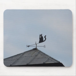Black Cat Weather Vane Mousepad