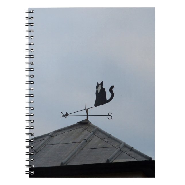 Black Cat Weather Vane Notizblock (Vorderseite)