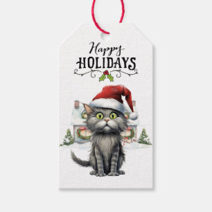 Black Cat Weihnachten für Katzen Liebhaber Geschenkanhänger