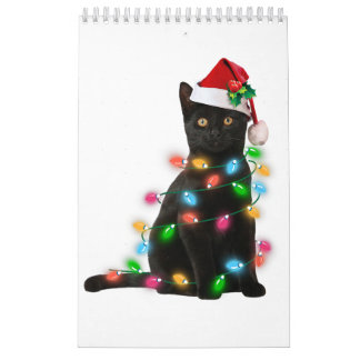 Black Cat Weihnachten Lightshirt Katzenliebhaber c Kalender