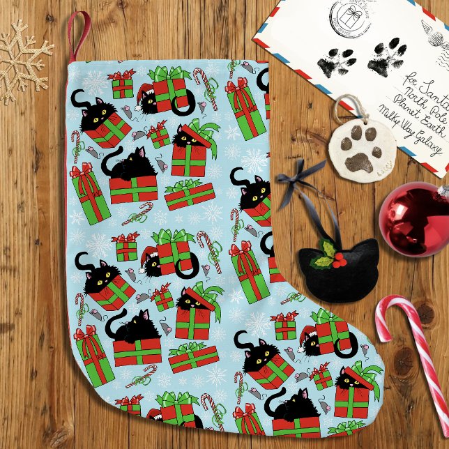 Black Cat Weihnachtsgeschenke Kleiner Weihnachtsstrumpf (Von Creator hochgeladen)
