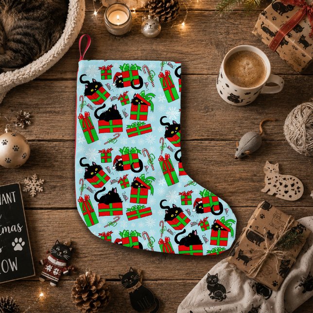 Black Cat Weihnachtsgeschenke Kleiner Weihnachtsstrumpf (Von Creator hochgeladen)