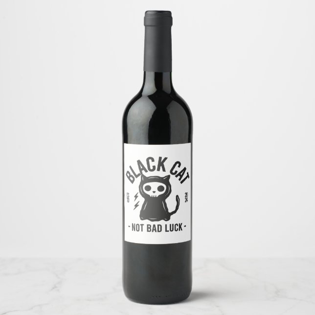 Black cat weinetikett (Vorderseite)