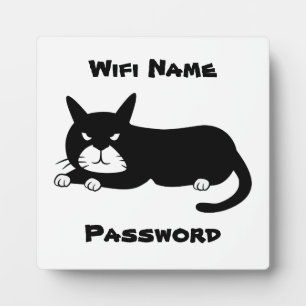 Black Cat Wifi-Erinnerung Fotoplatte