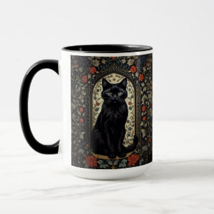Black Cat William Morris Inspiriert Tasse