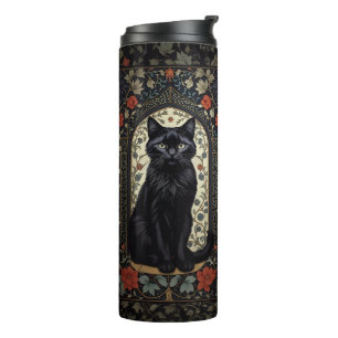 Black Cat William Morris Inspiriert Thermosbecher