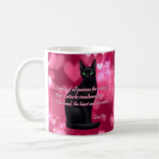 Black Cat Wisdom - Shiny Hearts Kaffeetasse