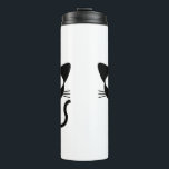 Black cat withh tail in the air Big eyes Thermosbecher<br><div class="desc">"Big-Eyed Attitude – Black Cat Mug" Meet your daily dose of sass and charm! This mug features a sleek black cat with its tail confidently in the air and wide, curious eyes that say it all. A perfect blend of mystery and mischief, this feline friend is here to guard your...</div>