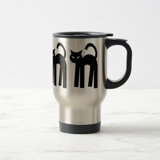 Black Cat Witz Familiar Pagan Tasse Wiccan Cup (Rechts)
