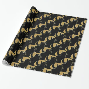 Black Cat Wrapping Paper Weihnachtspapier Geschenkpapier