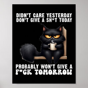 Black Cat wurde nicht Pflege gestern nicht geben e Poster