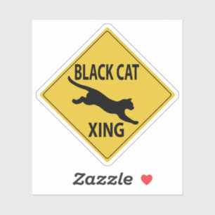 Black Cat XING Aufkleber