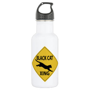 Black Cat Xing Edelstahlflasche