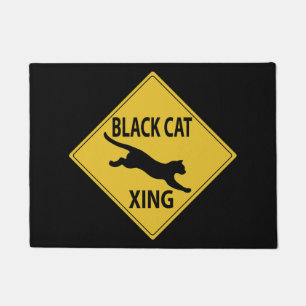 Black Cat Xing Fußmatte