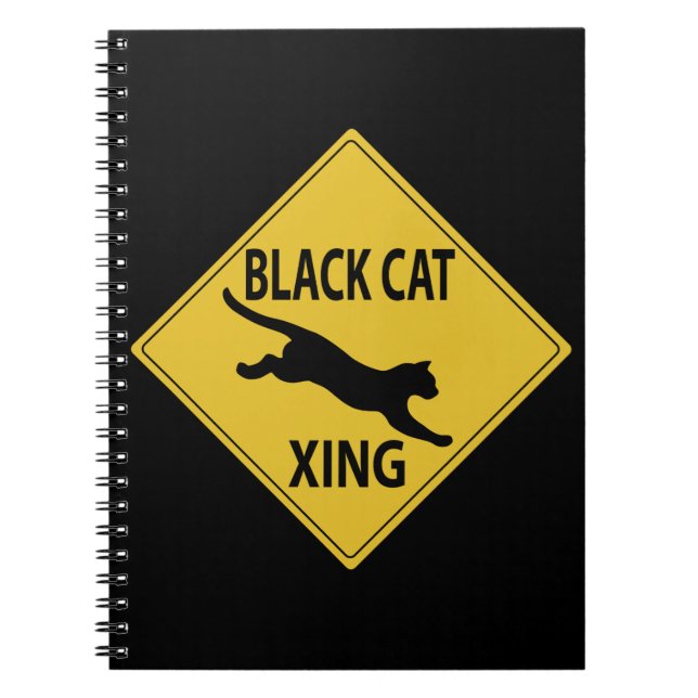Black Cat Xing Notizblock (Vorderseite)