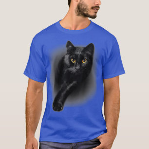 Black Cat Yellow Eyes Cats Teemondgeschenke T-Shirt