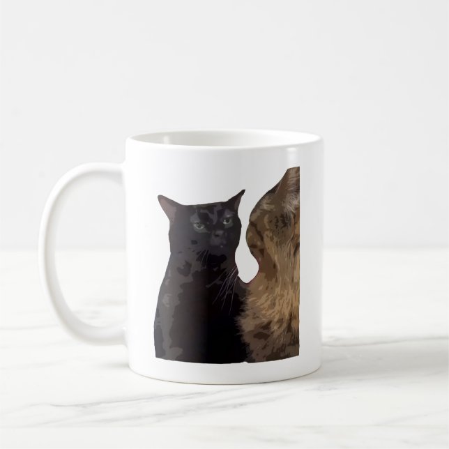 Black Cat Zoning Out Kaffeetasse (Links)