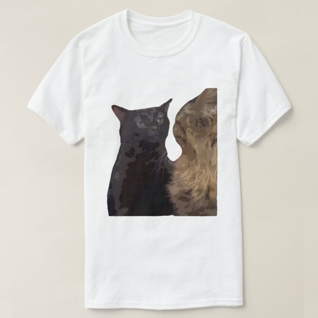Black Cat Zoning Out T-Shirt (Design vorne)