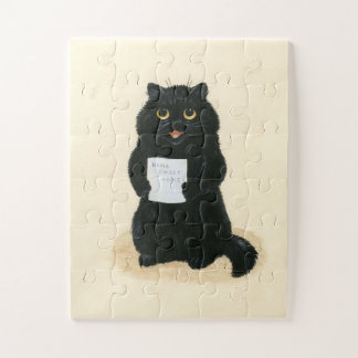 Black Cat Zuhause Sweet Zuhause Rescue Shelter Nie Puzzle