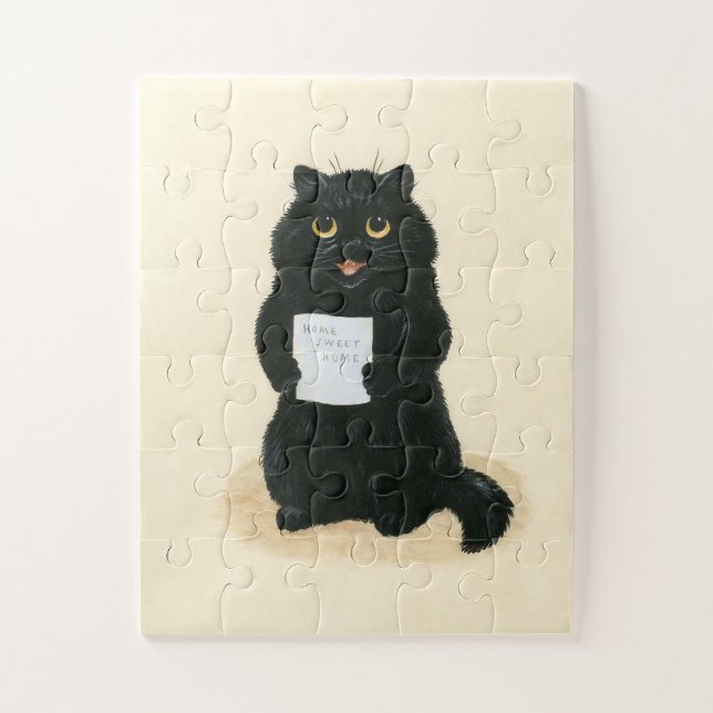 Black Cat Zuhause Sweet Zuhause Rescue Shelter Nie Puzzle (Vertikal)