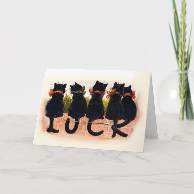 black cats - good luck karte (Vorderseite)