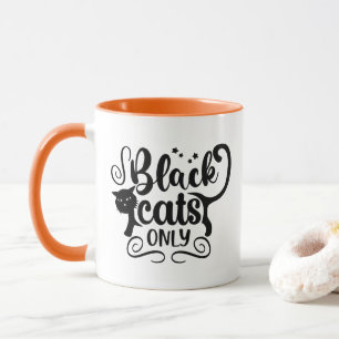 Black Cats nur Halloween-Tasse Tasse
