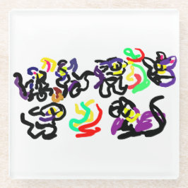 Black Cats party Glasuntersetzer