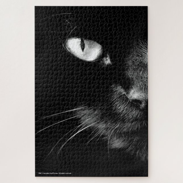 Black Cats Rule - Hallo Dunkelheit Puzzle (Vertikal)