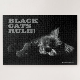 Black Cats Rule - Sleepy Hallo Dunkelheit Puzzle