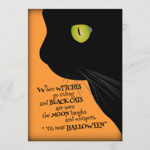 Black Cat'Tis Halloween-Party Einladung