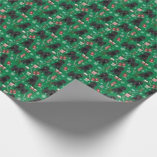 Black Cavoodle Hund Weihnachtsverpackung Geschenkpapier