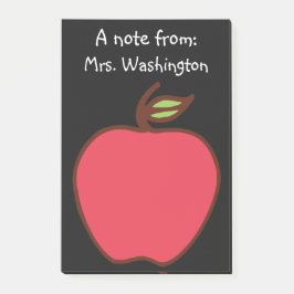 Black Chalkboard Apple Lehrer's Post It Notes Post-it Klebezettel