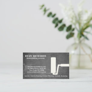 Black Chalkboard House Painting Business Card Visitenkarte