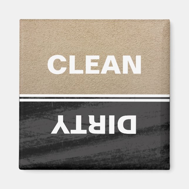 Black Chalkboard Modernes Geschirrspüler Magnet (Vorne)