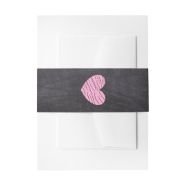 Black Chalkboard und Pink Heart Bly Band