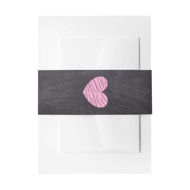 Black Chalkboard und Pink Heart Bly Band (Vorderseite Beispiel)