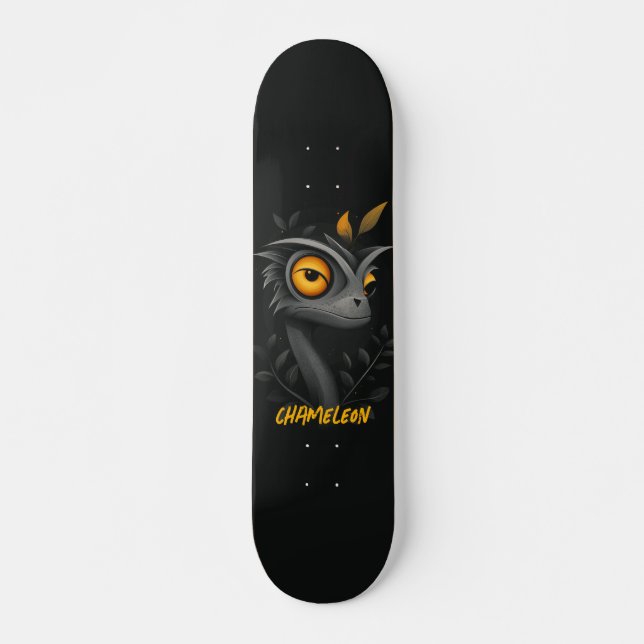 Black Chameleon Personalisiert Skateboard (Vorne)