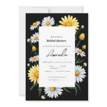Black Chamomile Bridal Dusche Einladung
