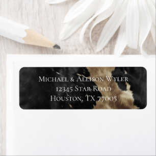 Black Champagne Gold Cowhide